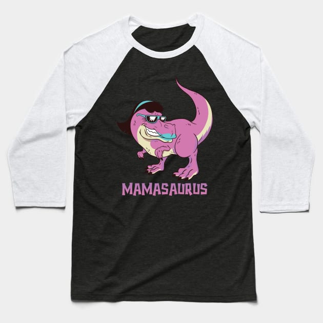 Pastel Goth Mamasaurus T-Rex - Mama Saurus Baseball T-Shirt by PinkyTree